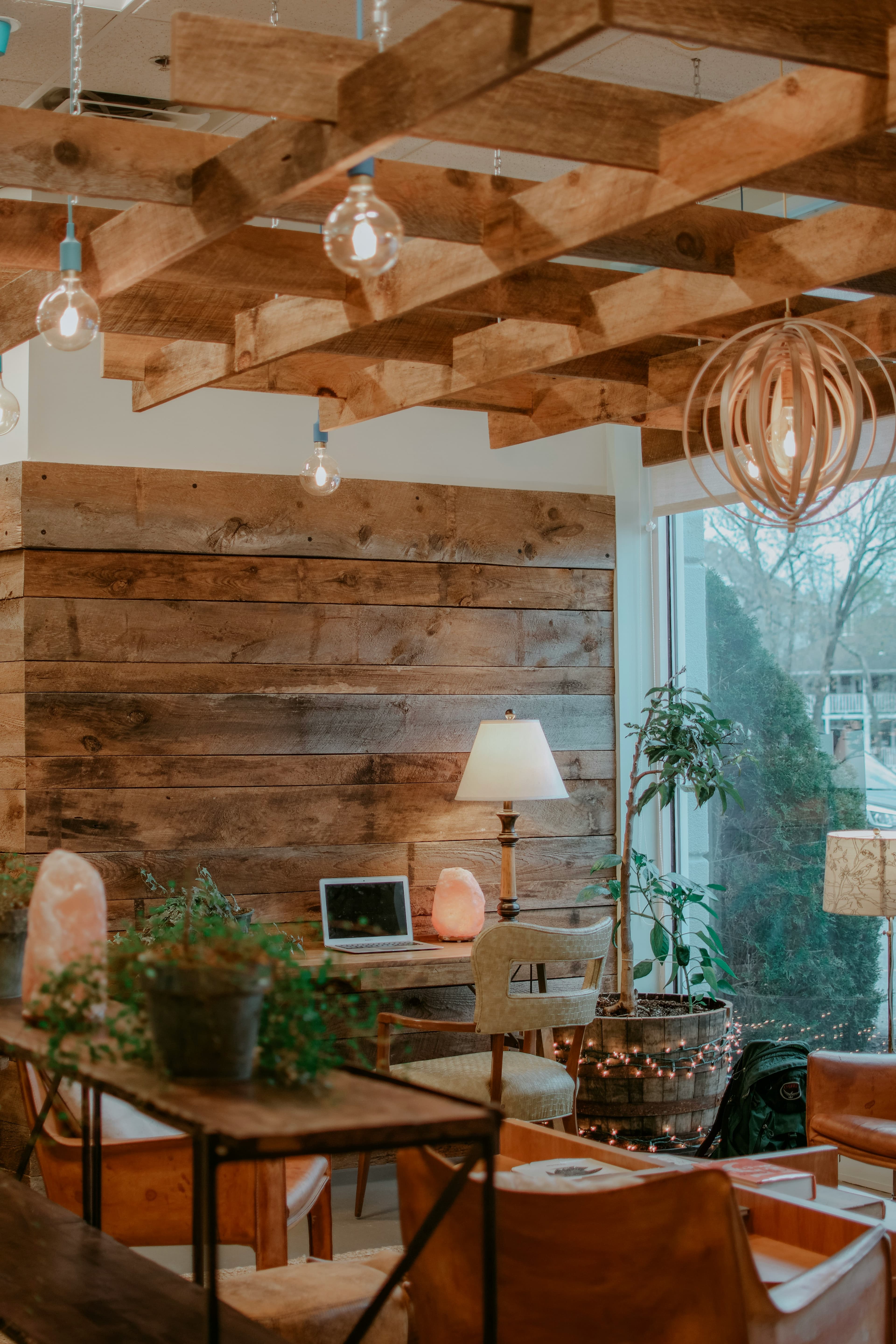 Modern European coworking space interior